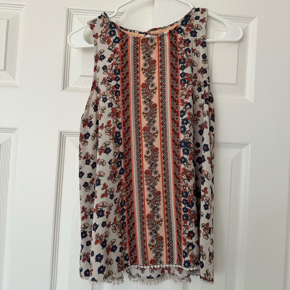 Floral Sleeveless Blouse